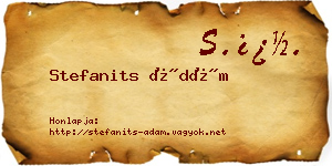 Stefanits Ádám névjegykártya